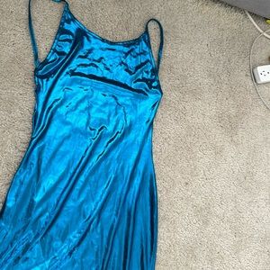 blue liquid dress